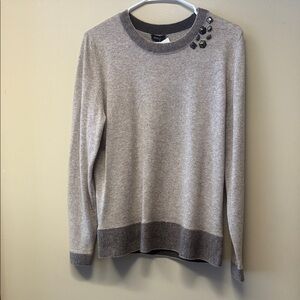 Basler Gray Sweater with Embellishments